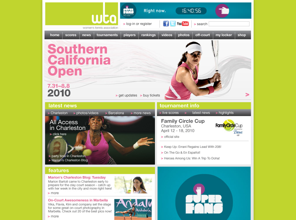 The Official Home of the Women's Tennis Association