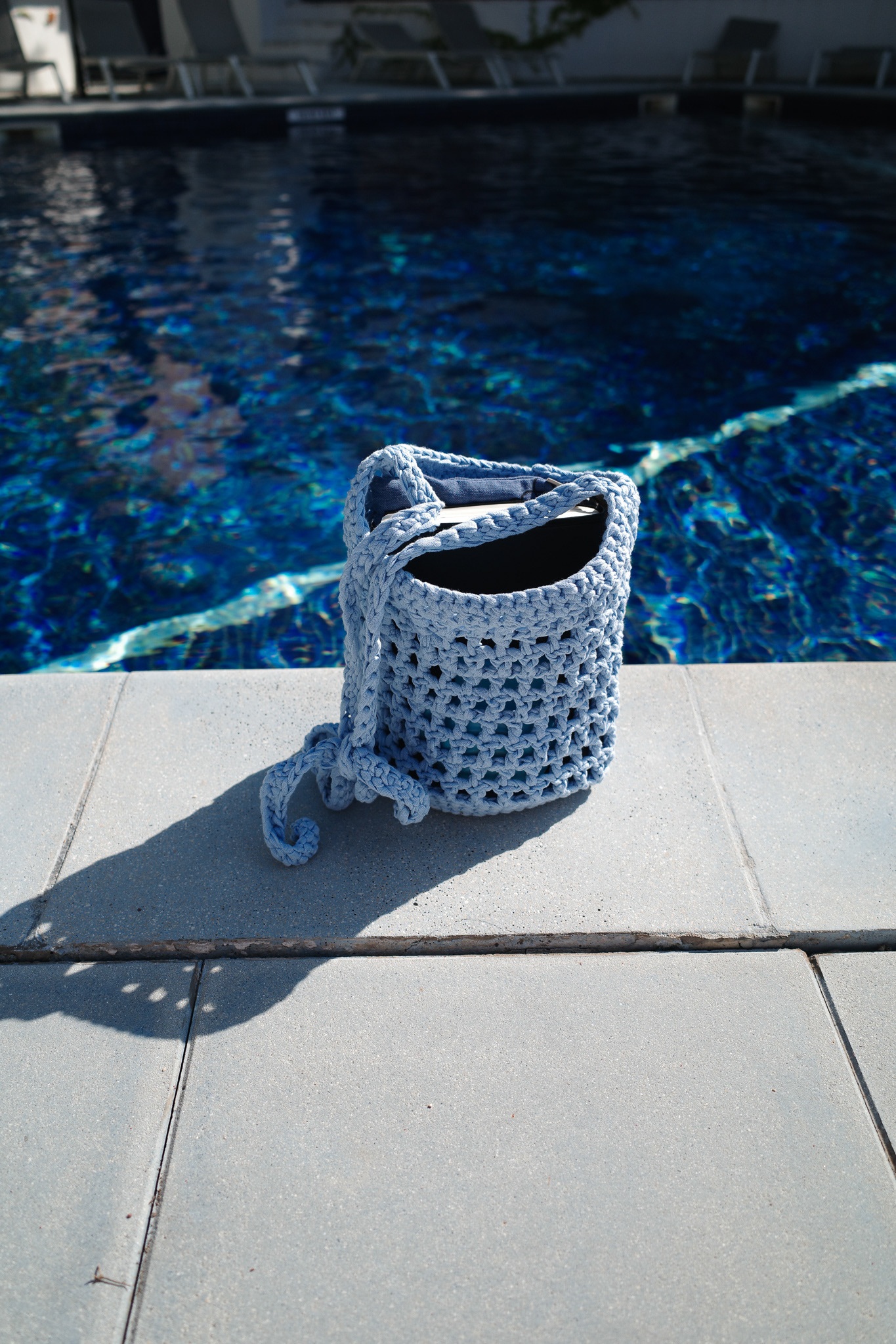 Bucket bag in Sky blue