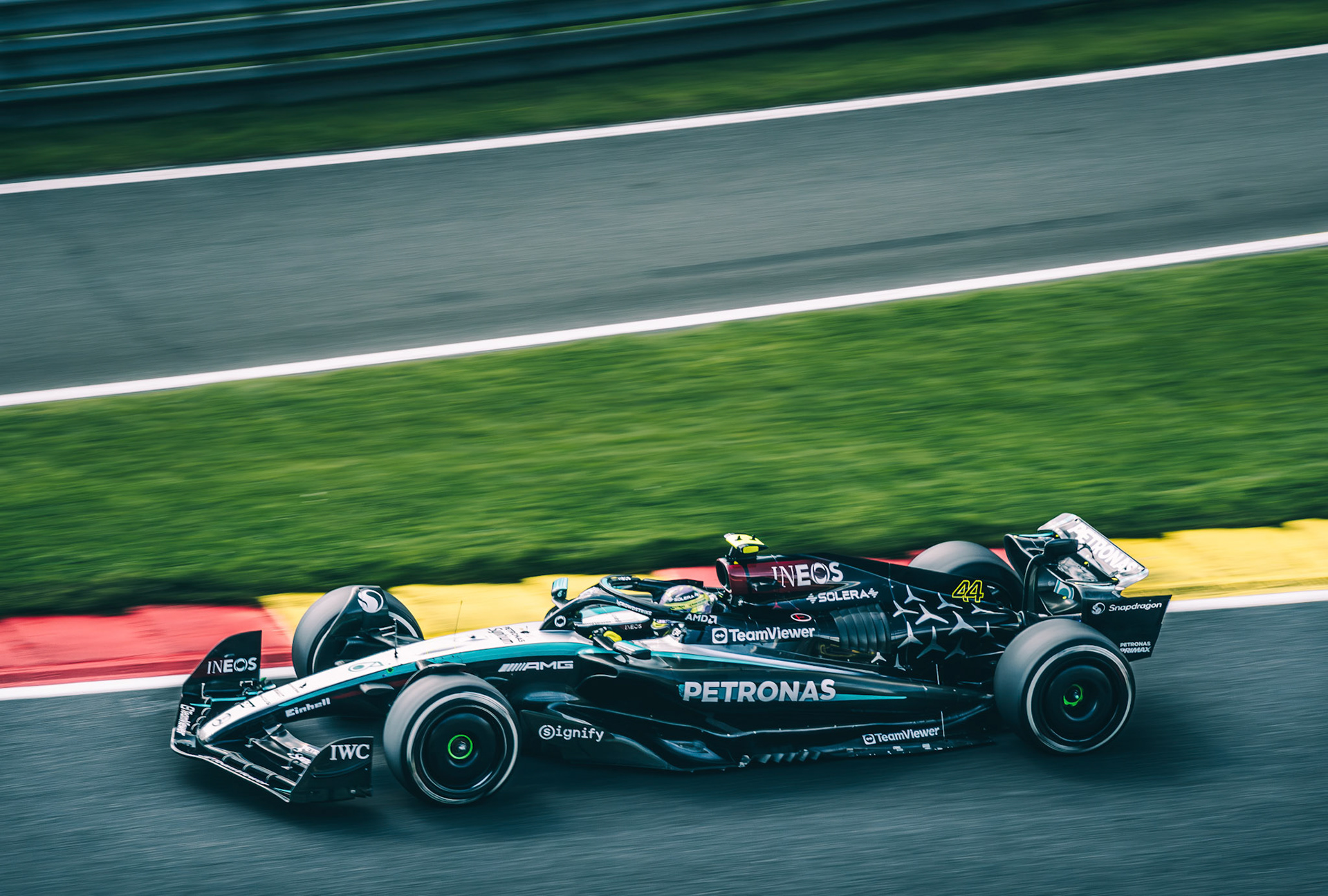 Lewis Hamilton at Spa Grand Prix in Belgium