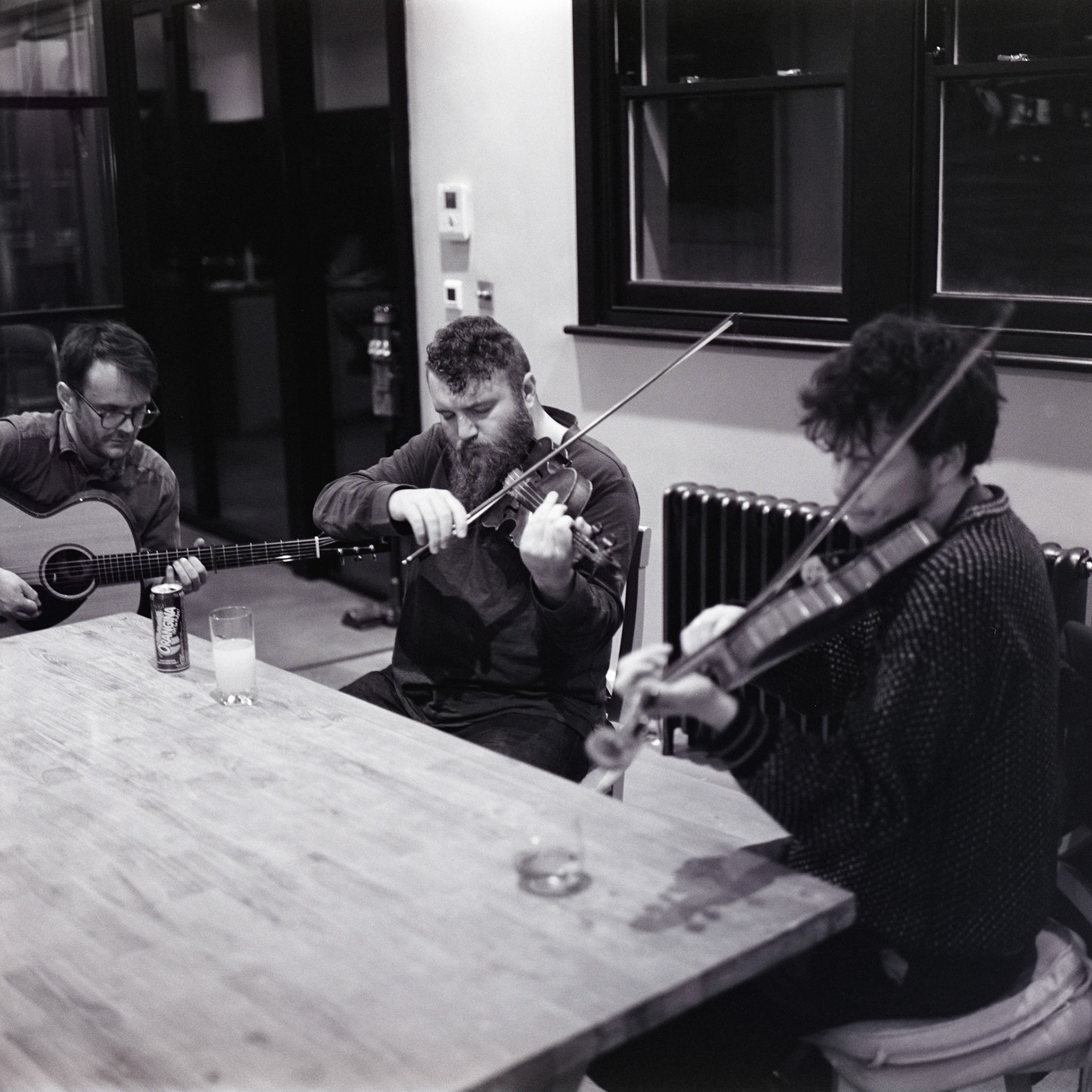 Roll MOR-M13BW; Ilford HP5 400 @ ISO 800; Rolleiflex Rolleiflex 2.8E3; Rolleiflex Carl Zeiss Planar 80/f2.8; 120 format 6x6; Start 2026-01-21; End 2026-01-21; Notes London, Crosby Row, Ben, Owen, Will album coverRolleiflex 2.8E | Carl Zeiss Planar 80/F2.8 | Ilford HP5+ 400Negative Lab Pro v3.1.1 | Color Model: None | Pre-Sat: 3 | Tone Profile: LAB - Standard | WB: Auto-Neutral | LUT: Frontier