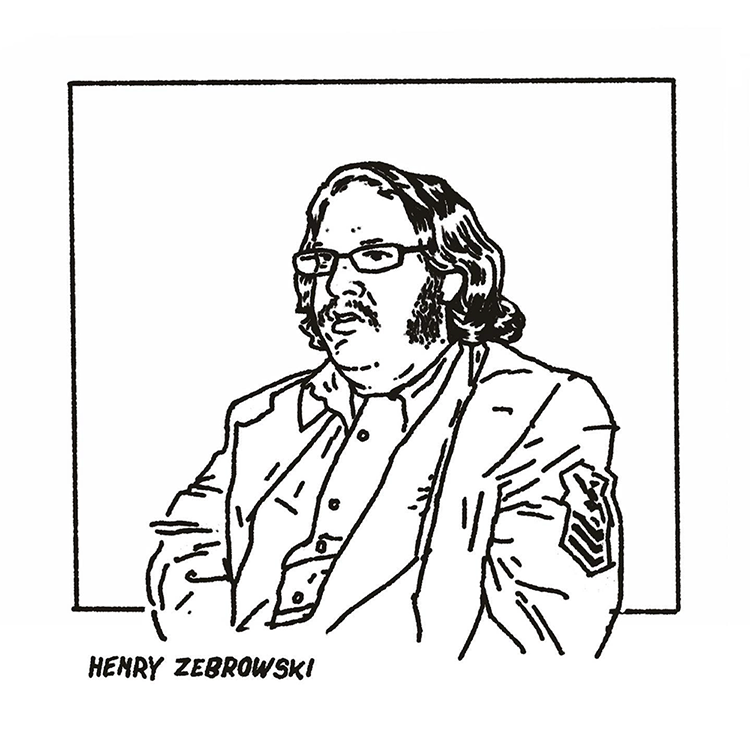 Original drawing of Last Podcast on the Left host Henry Zebrowski