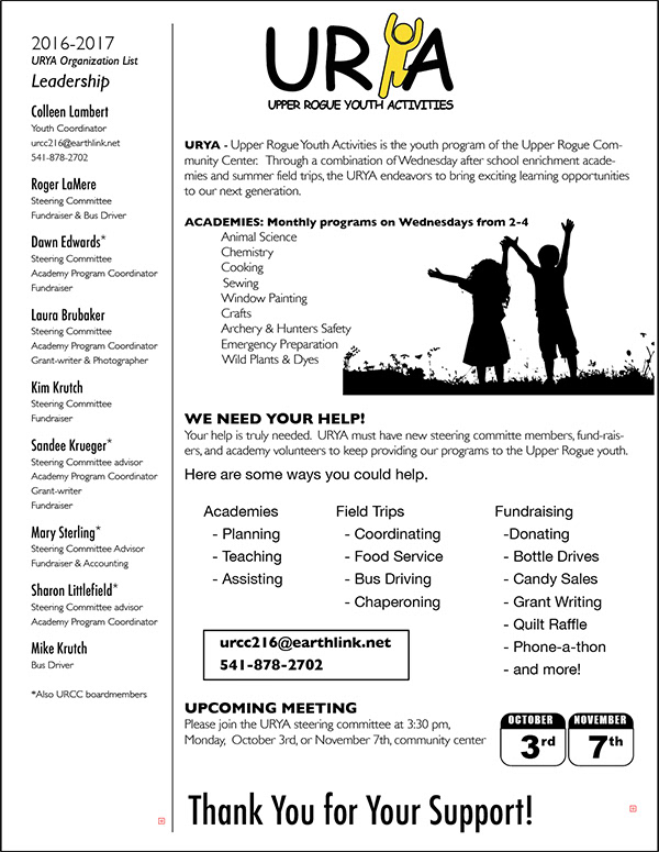 URYA Newsletter