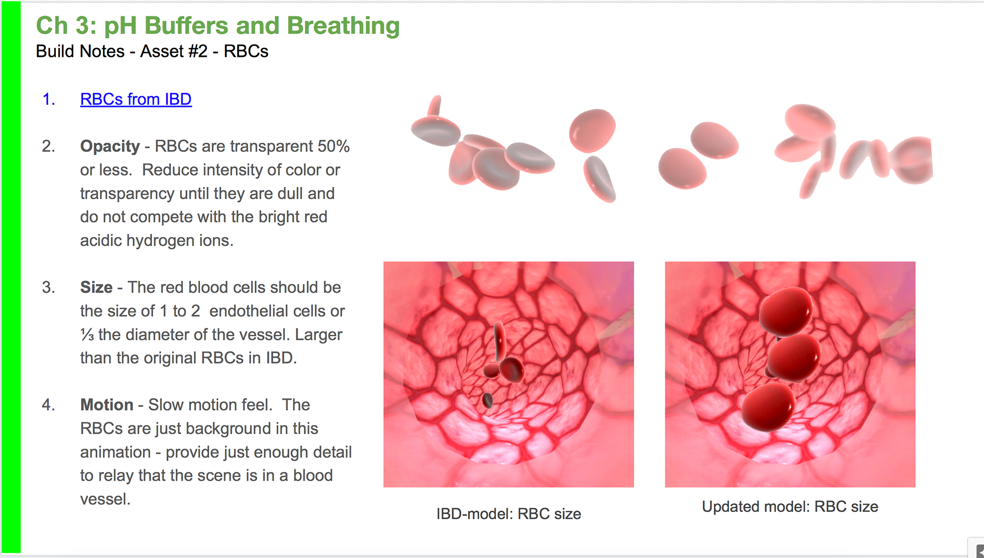 Build notes modifying an artery into a capillary.