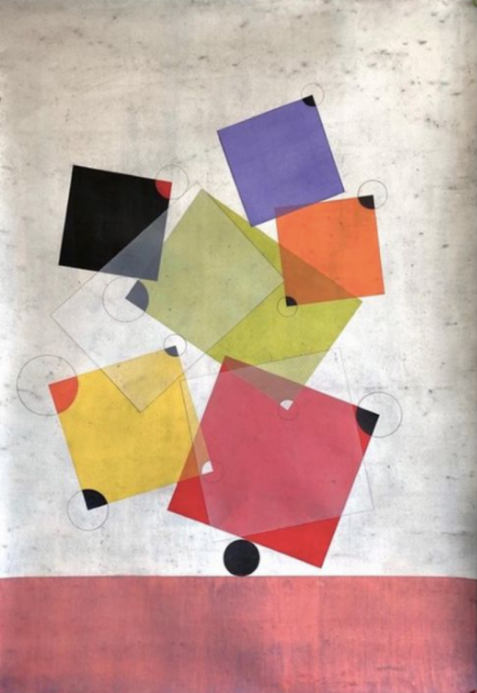  Circus Act, acrylic on paper, 42x30, 2024