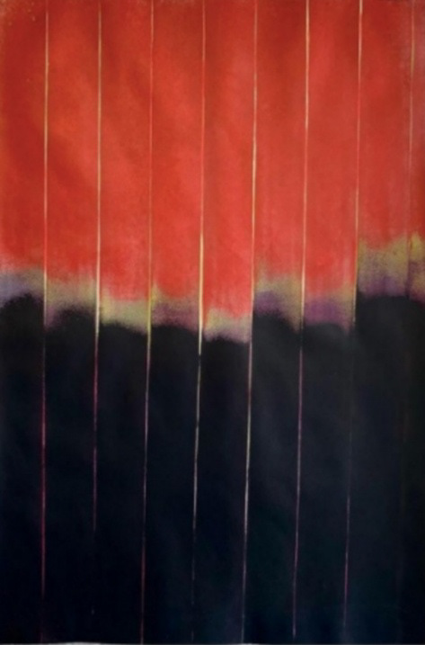  Iris, acrylic on paper, 40x26, 2024