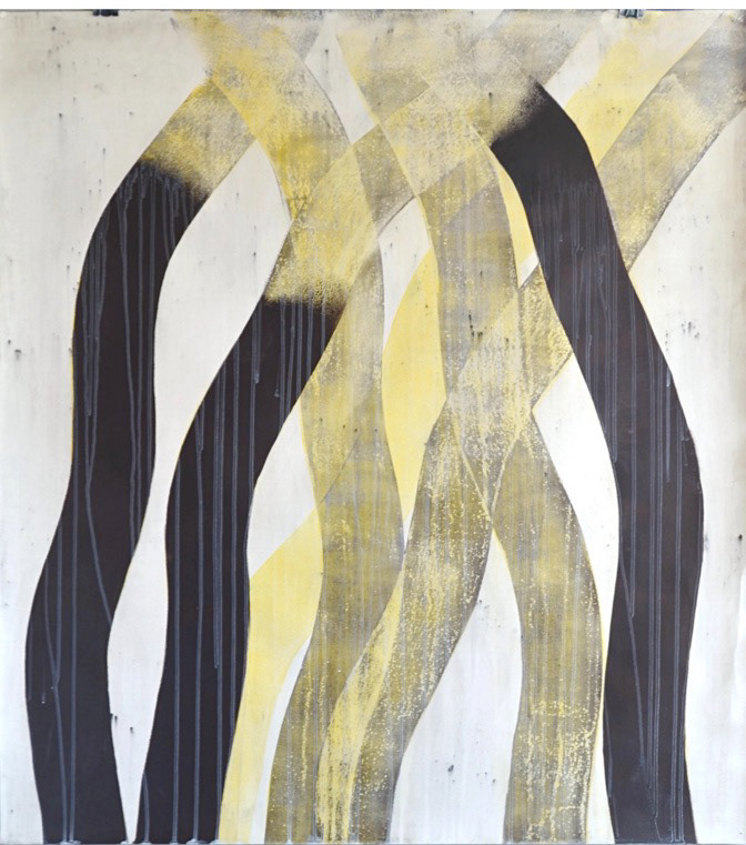 Can't Look Back, acrylic on paper, 42x38