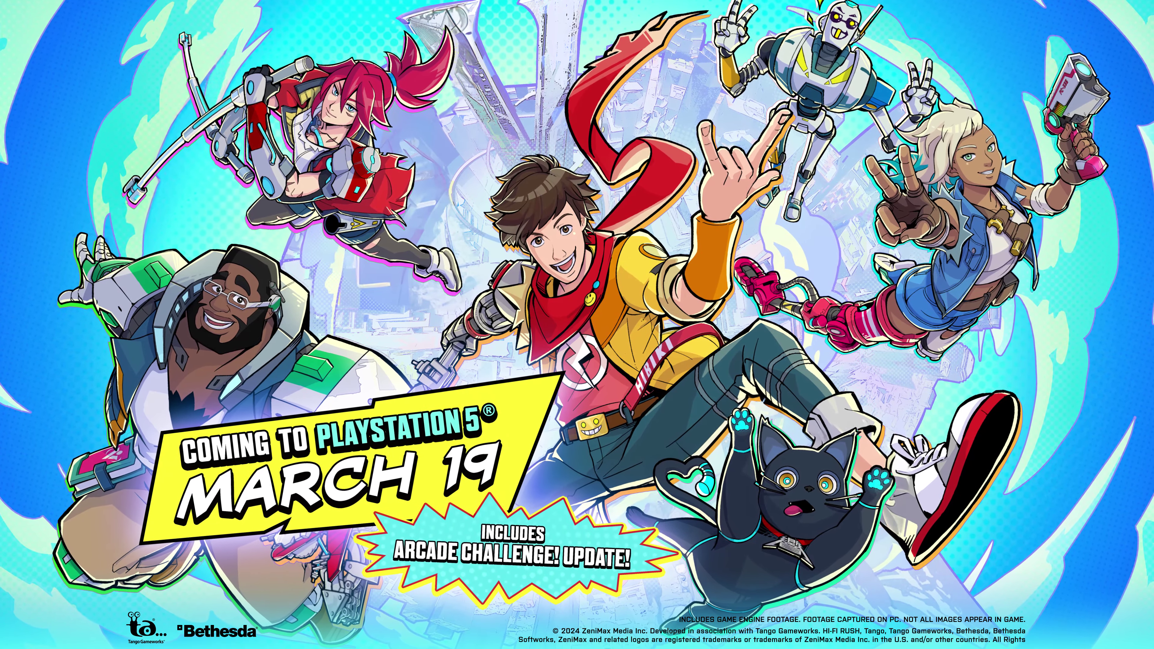 Endcard Design for Hi-Fi Rush PS5 Release Trailer