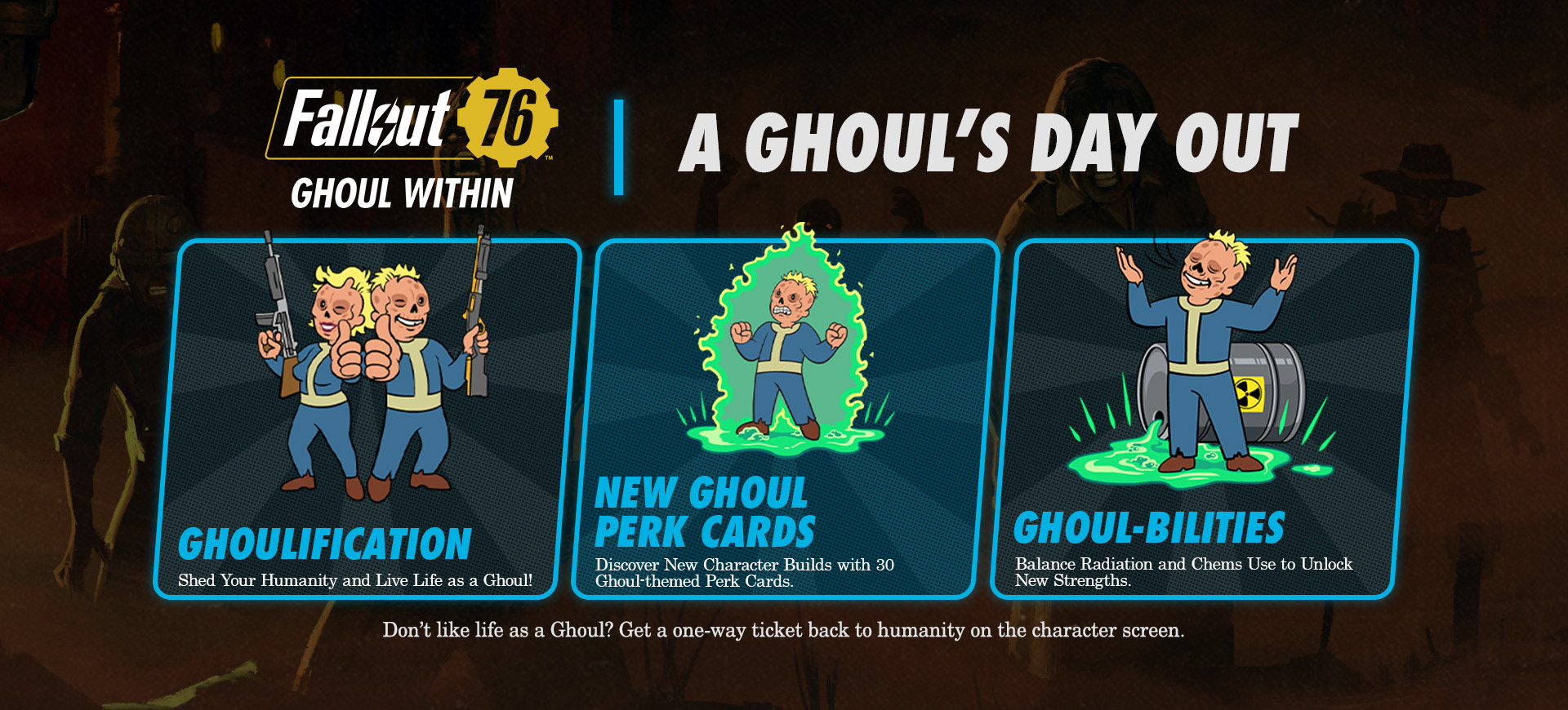 Fallout 76 A Ghoul's Day Out Banner for Social and In-Game
