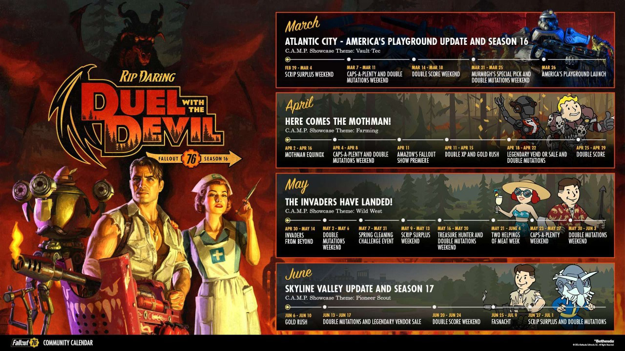 Fallout 76 Season 16 Community Calendar