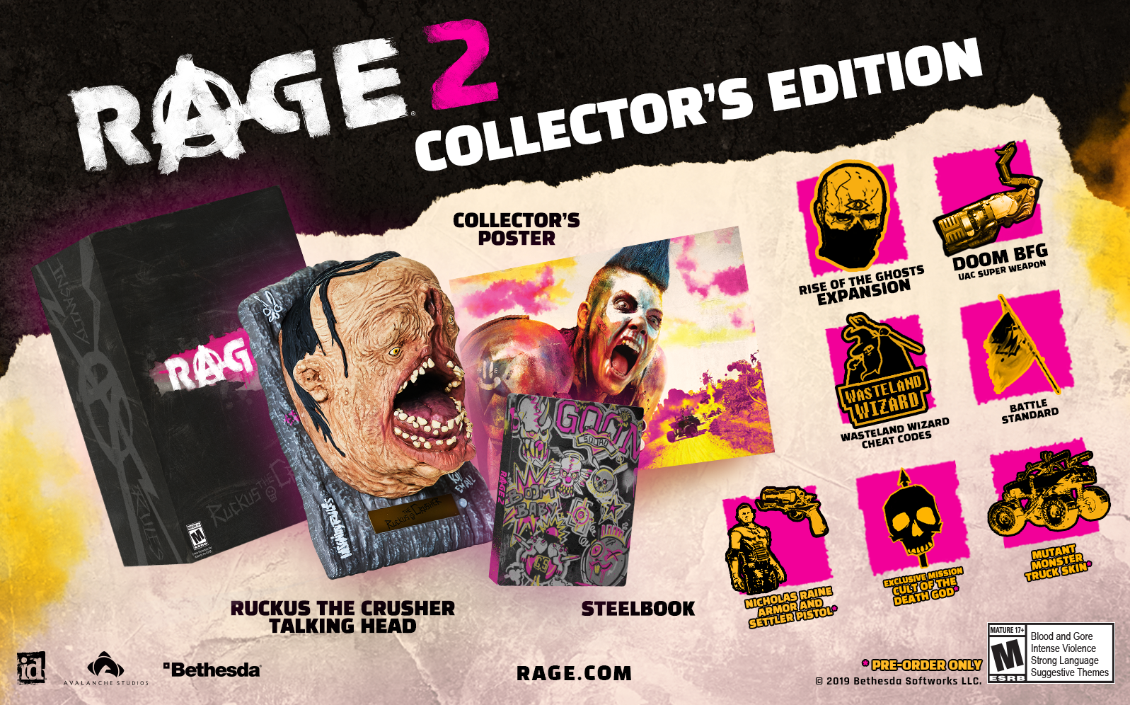 RAGE 2 Collector's Edition advertisement for web and print