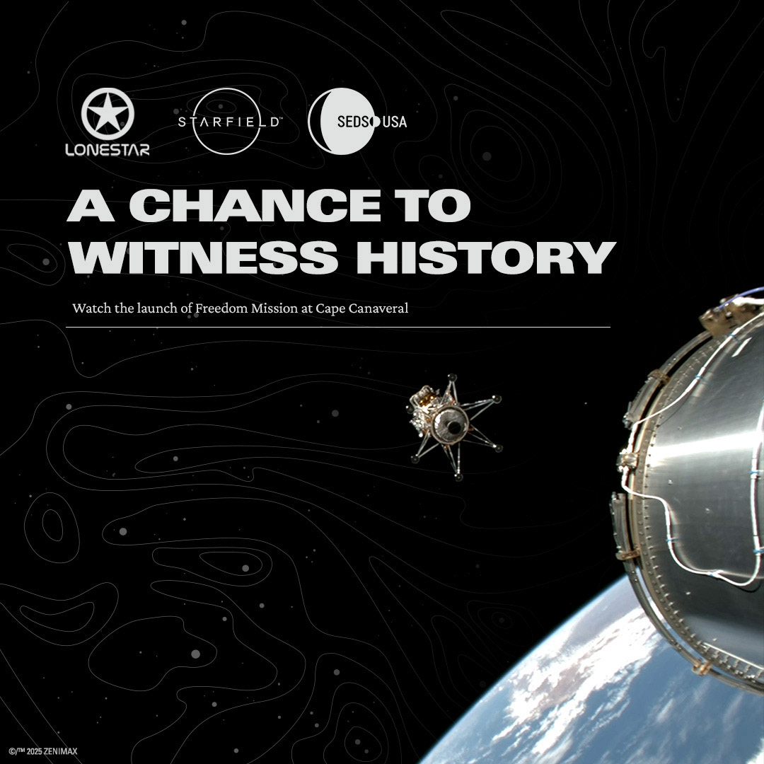 Starfield + Lonestar Lunar Partnership Graphic for Social Media