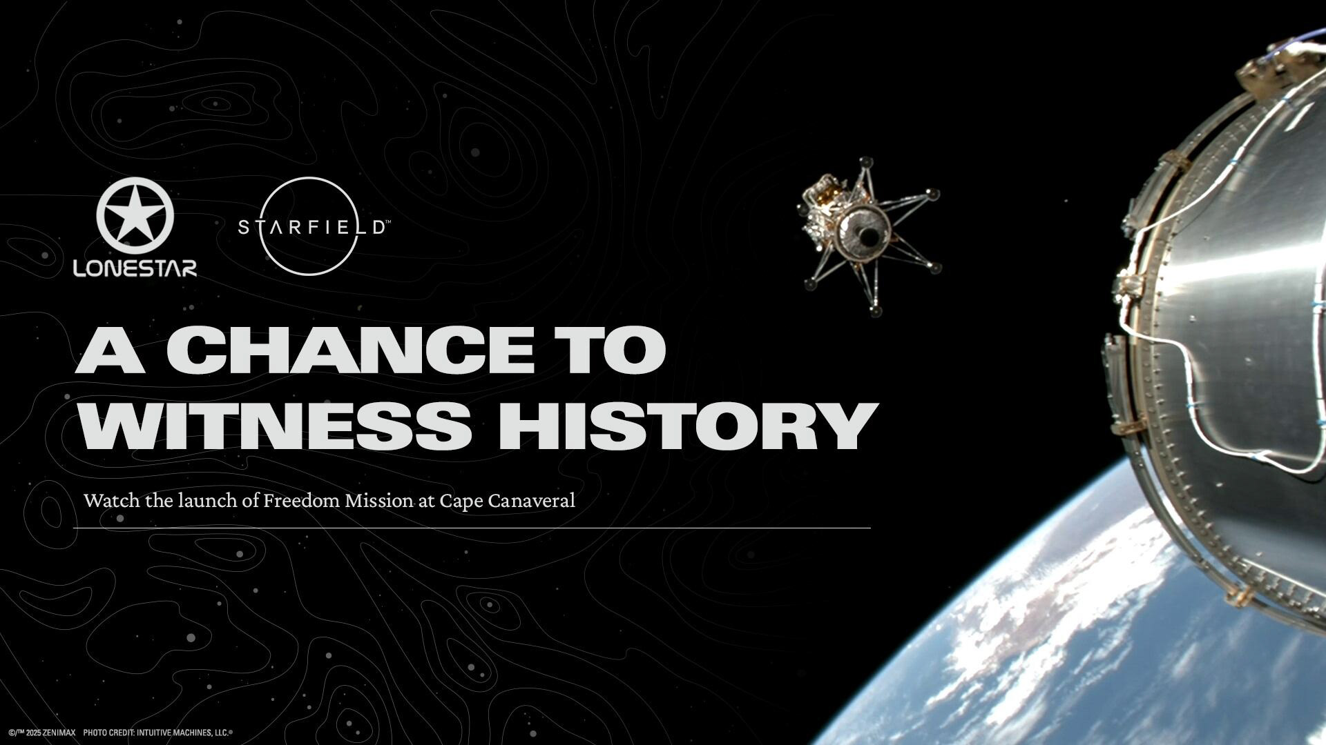 Starfield + Lonestar Lunar Partnership Graphic for Social Media
