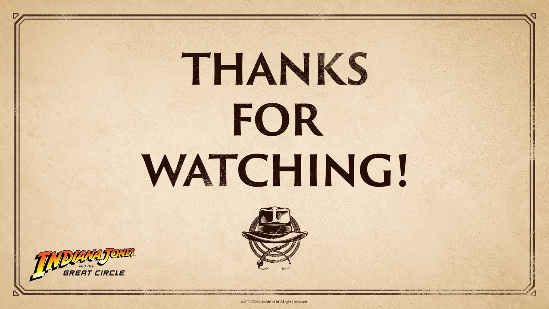 Indiana Jones and the Great Circle Livestream Slate