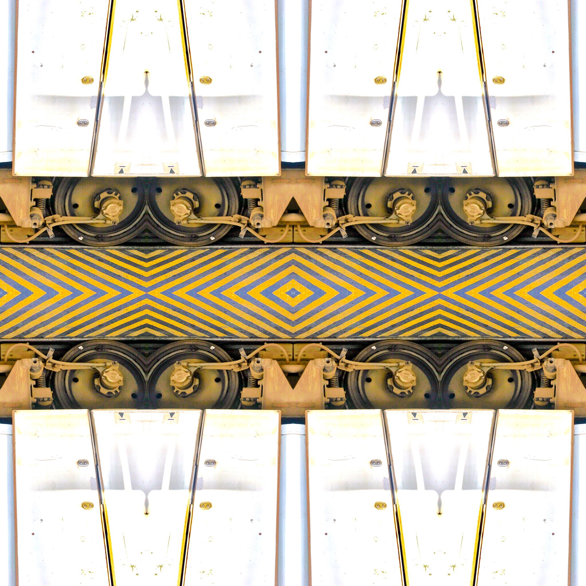 Patchwork of train wheels