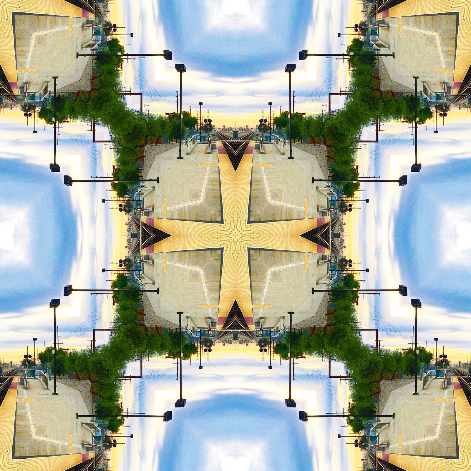 Patchwork of train station