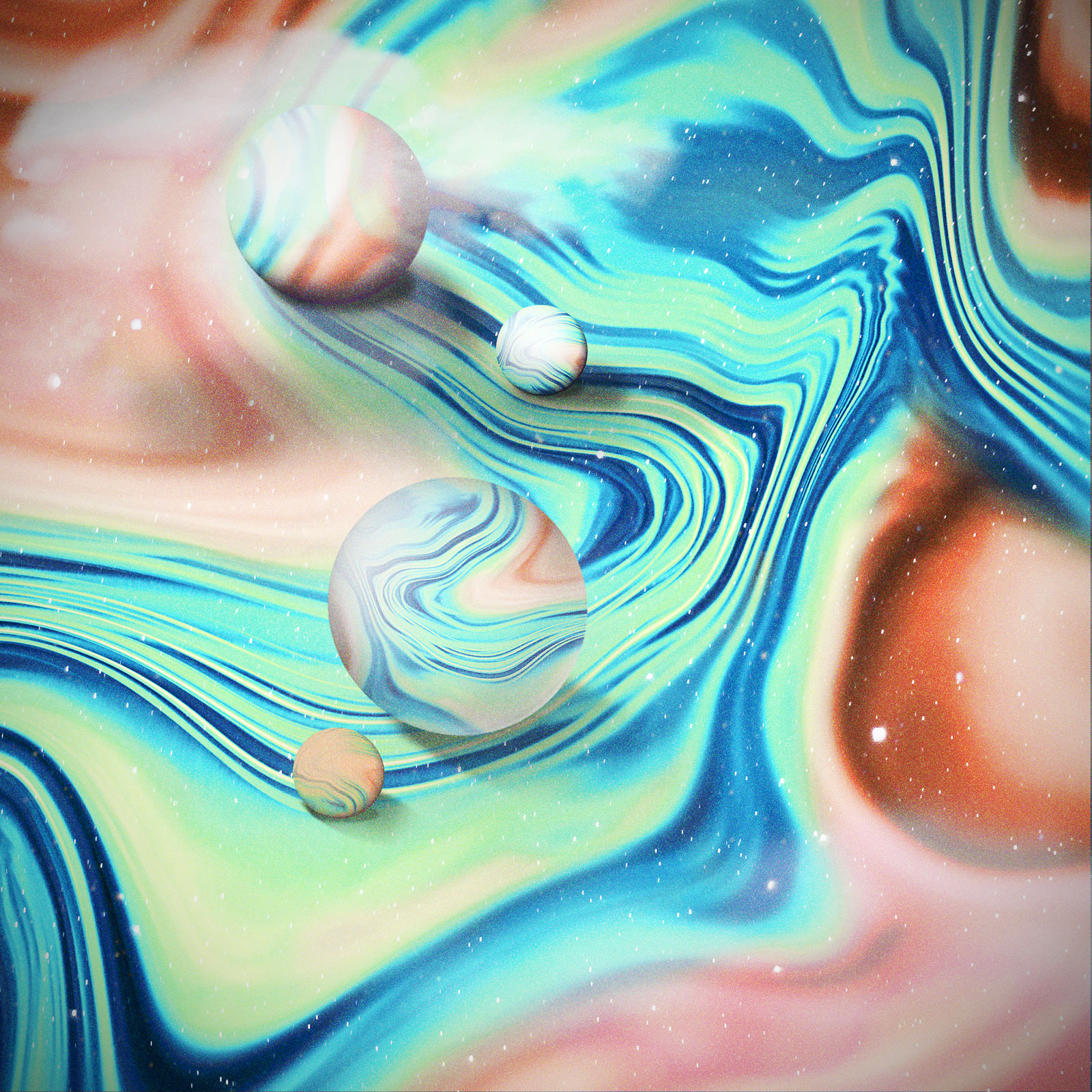 Abstract landscape titled "Veins Like Glass"