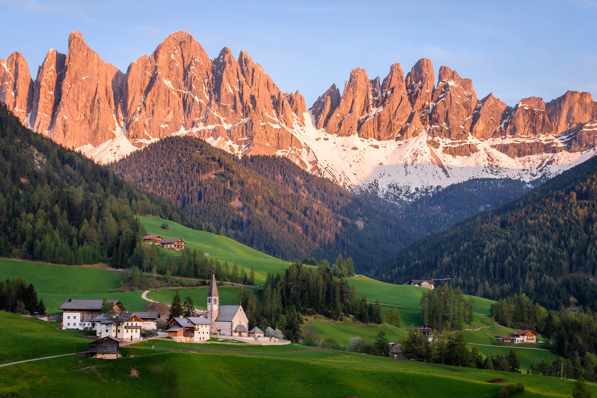 long long time ago there was a beauty contest among the alpine valleys. villnösstal (or val di funes) was victorious and wears its magnificent crown of the odle/geisler mountains to this day.