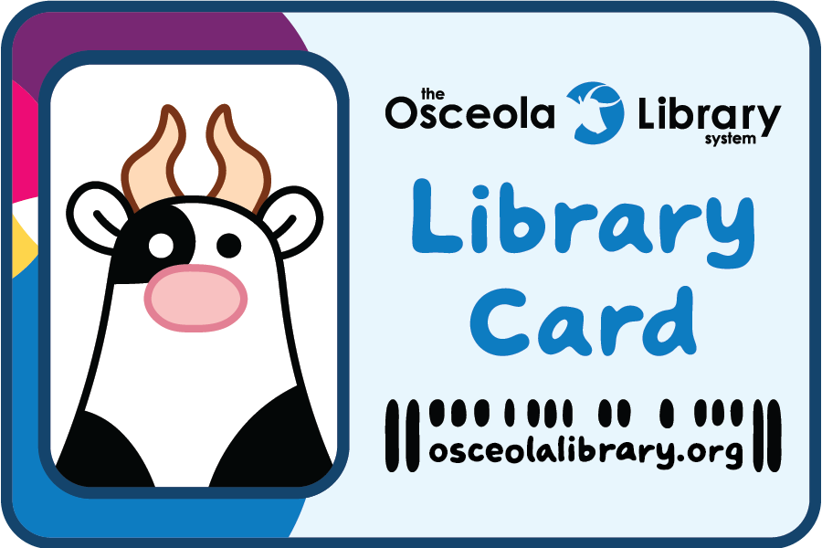 Promotional Sticker for Library Card Sign up month
