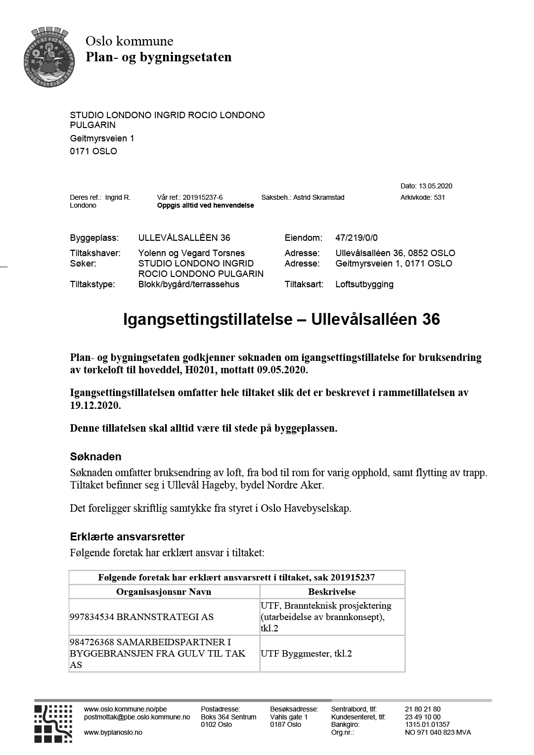 Igangsettingstillatelse | Side 1