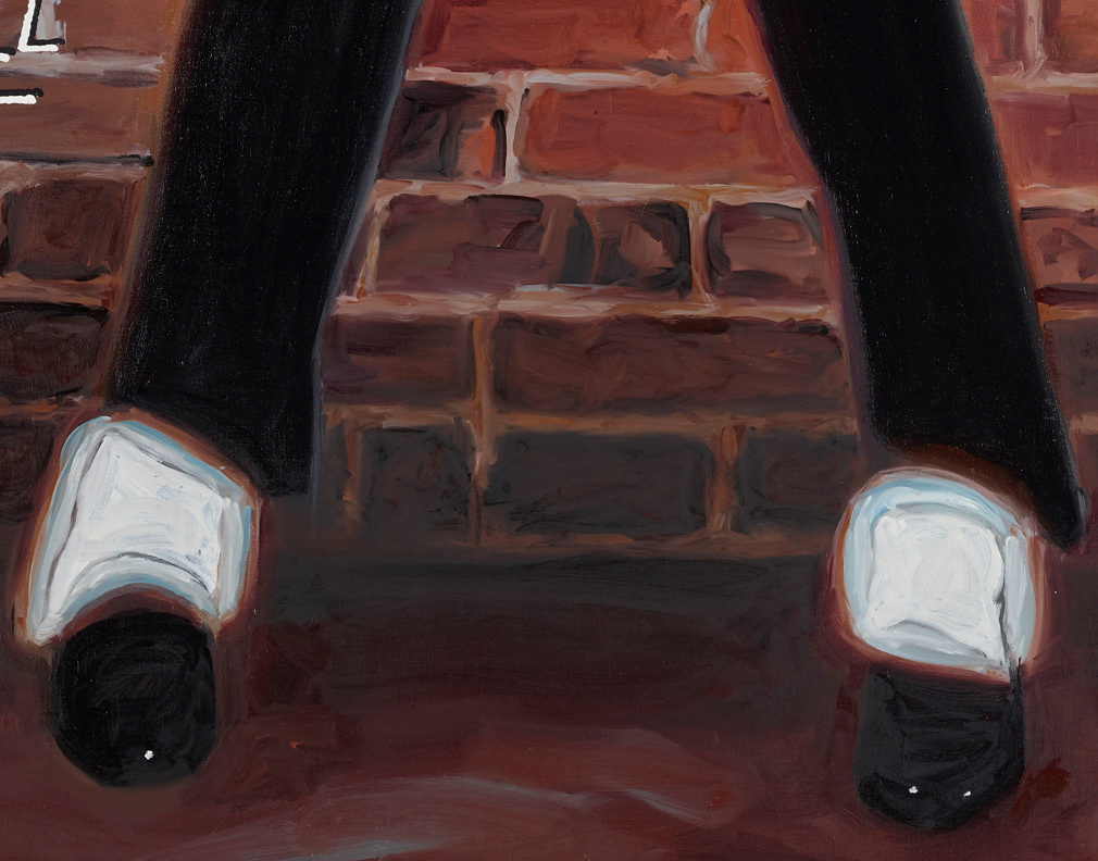 DETAIL Untitled Self-Portrait (Workin' Day and Night), 2017 /Oil and acrylic on linen/ 150 × 100 cm (approx. 59.06 × 39.37 inches)
