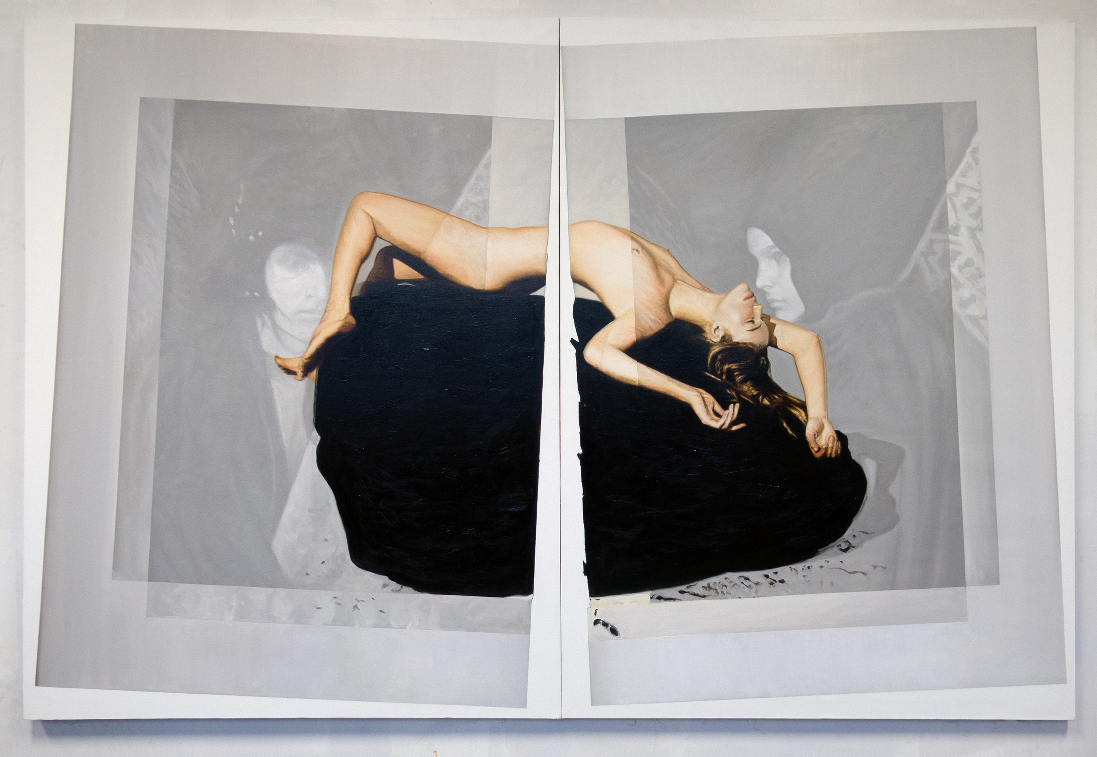 Daniel Kingery, The Sacrifice (Exquisite Corpse), 2021-22, Oil on linen 67 x 101.5 inches (approx. 170.2 x 257.8 cm)