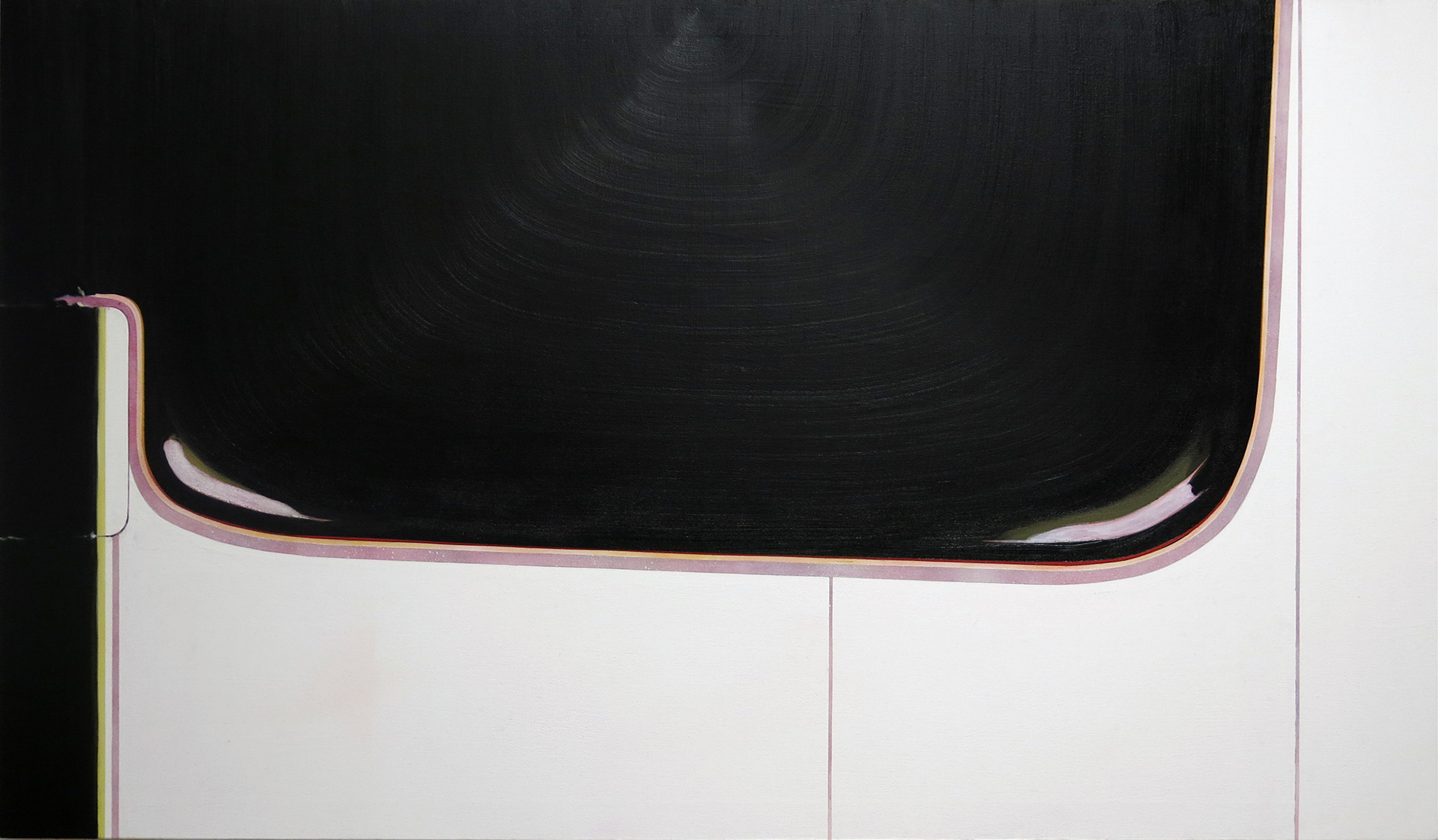 A Nostalgia for the Present VI, 2014/ Oil and spray paint on canvas/ 95 x 165 cm (approx. 37 3/8 x 65 inches)