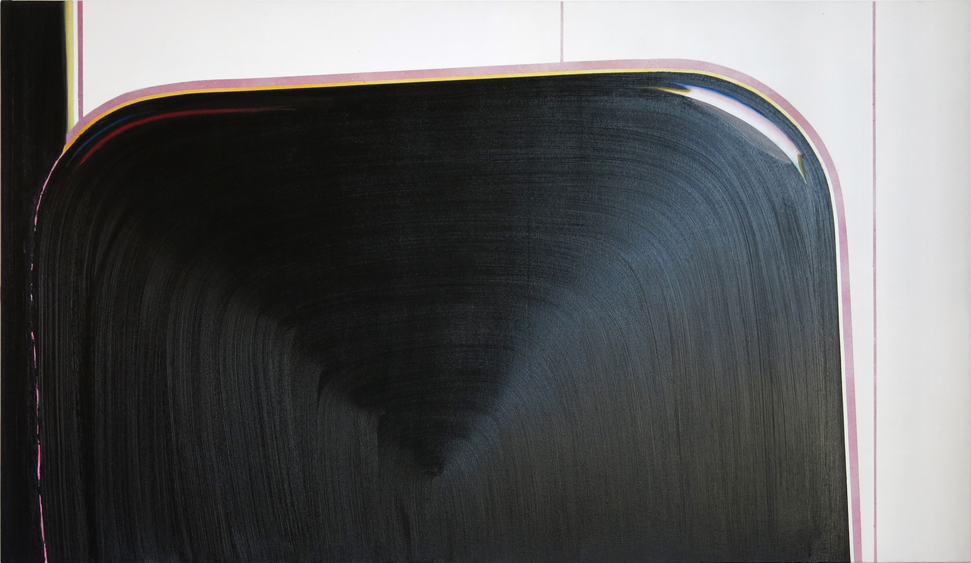 A Nostalgia for the Present IV, 2015/ Oil and spray paint on canvas/ 95 x 165 cm (approx. 37 3/8 x 65 inches)