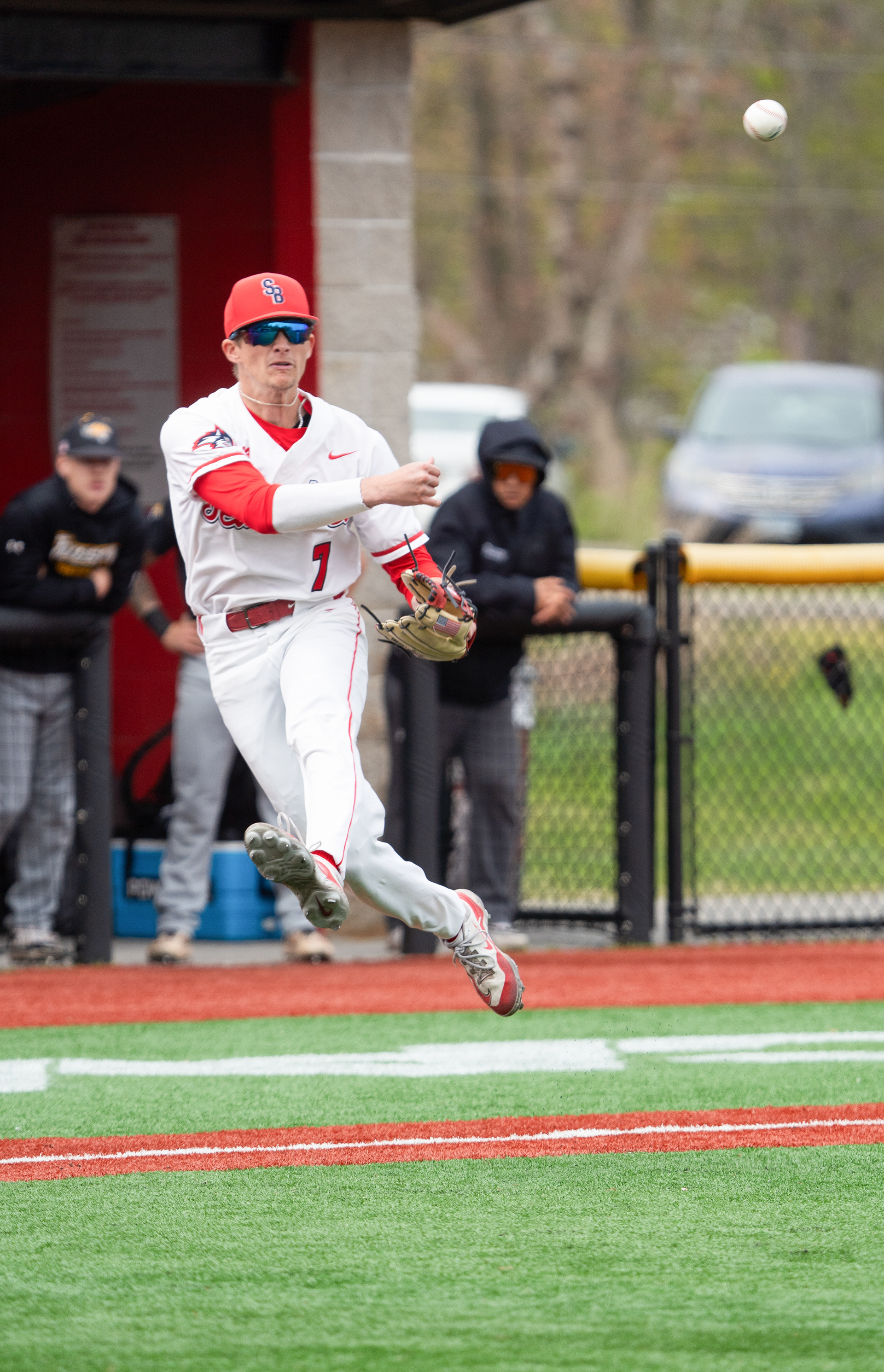 Evan Fox making an incredible play to get the out - Stony Brook, NY 4/19/2024