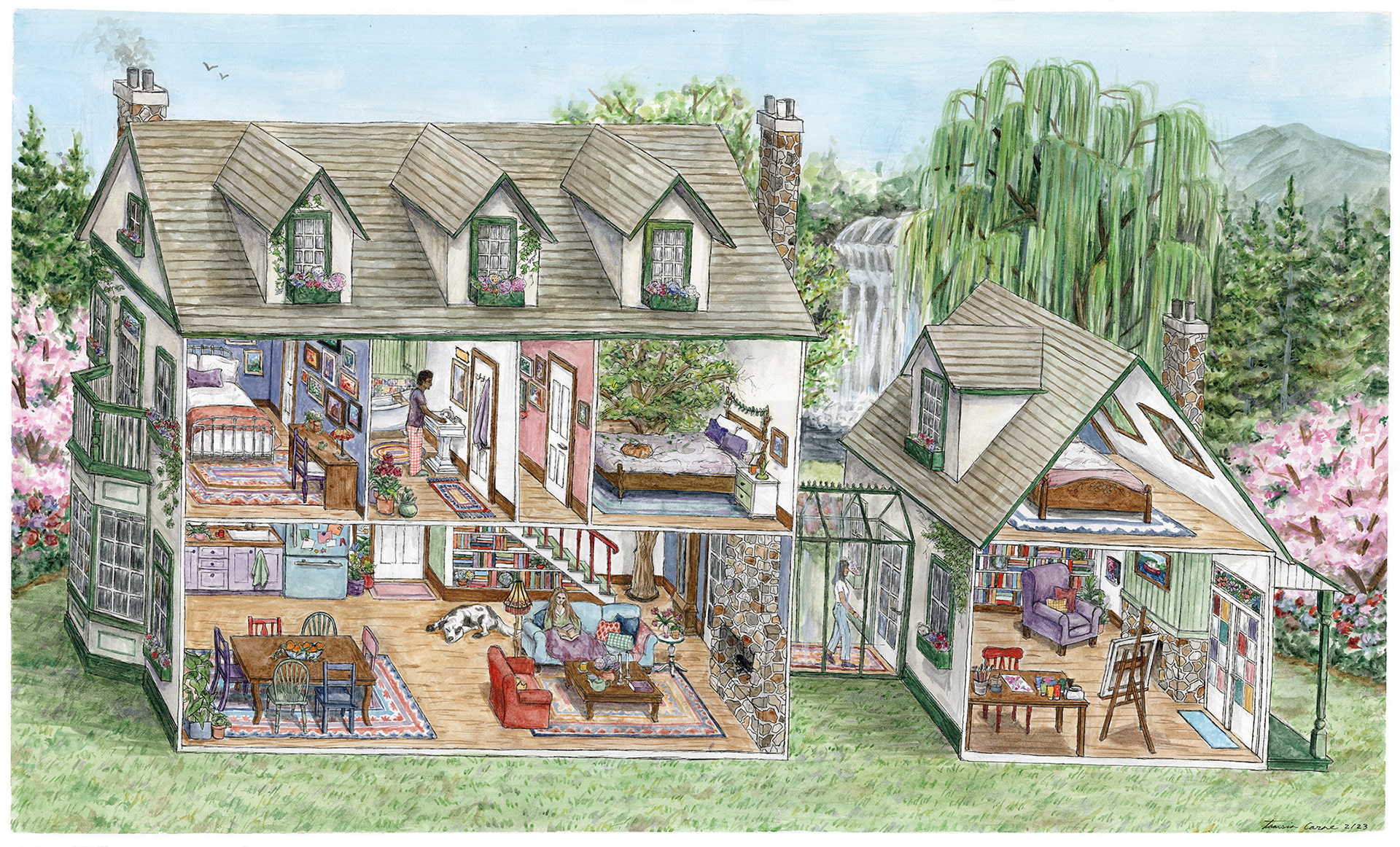 Dream House Illustration | Watercolour & pen