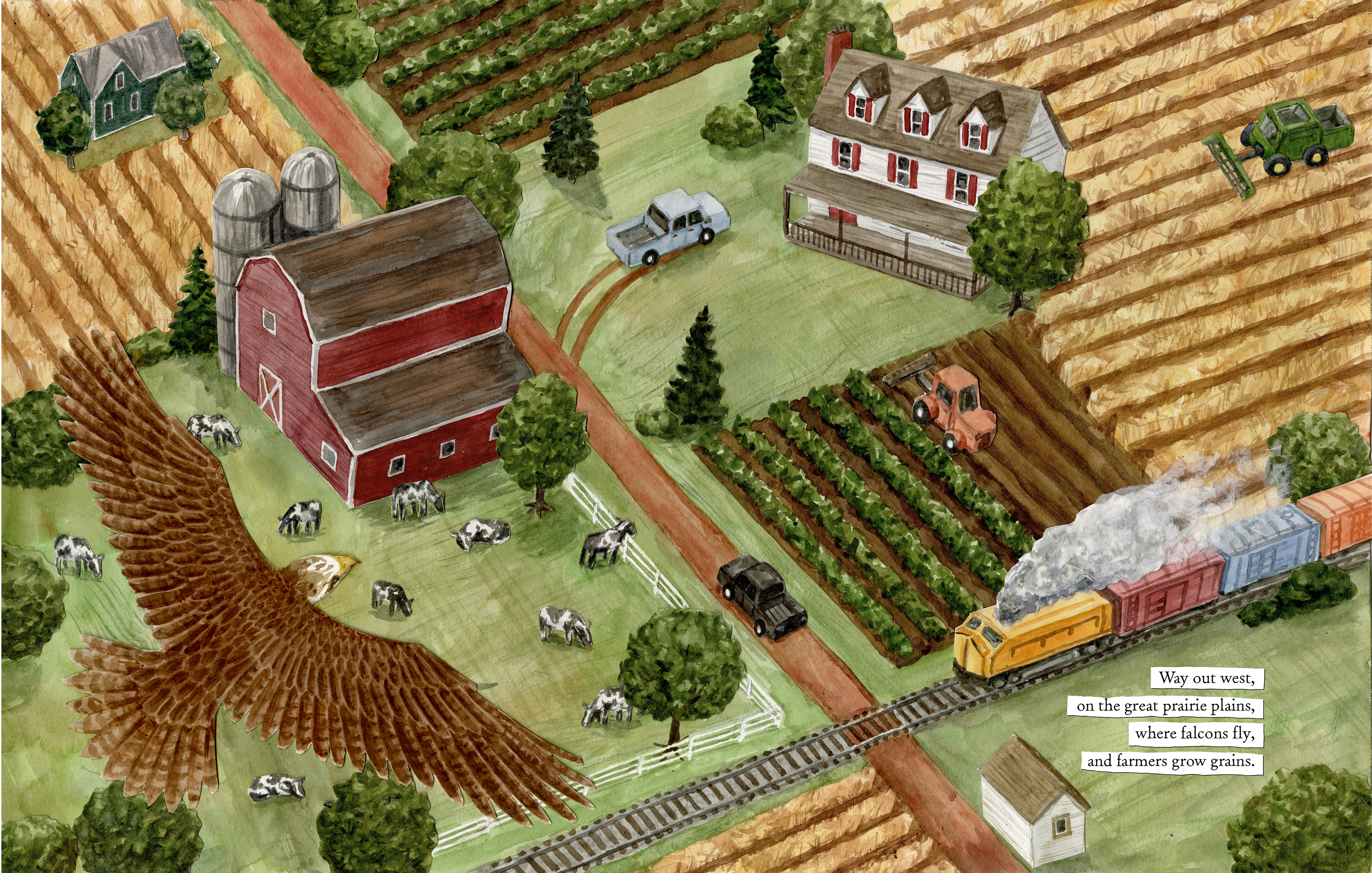 "Scarlet and the Sea" Book Page | Watercolour