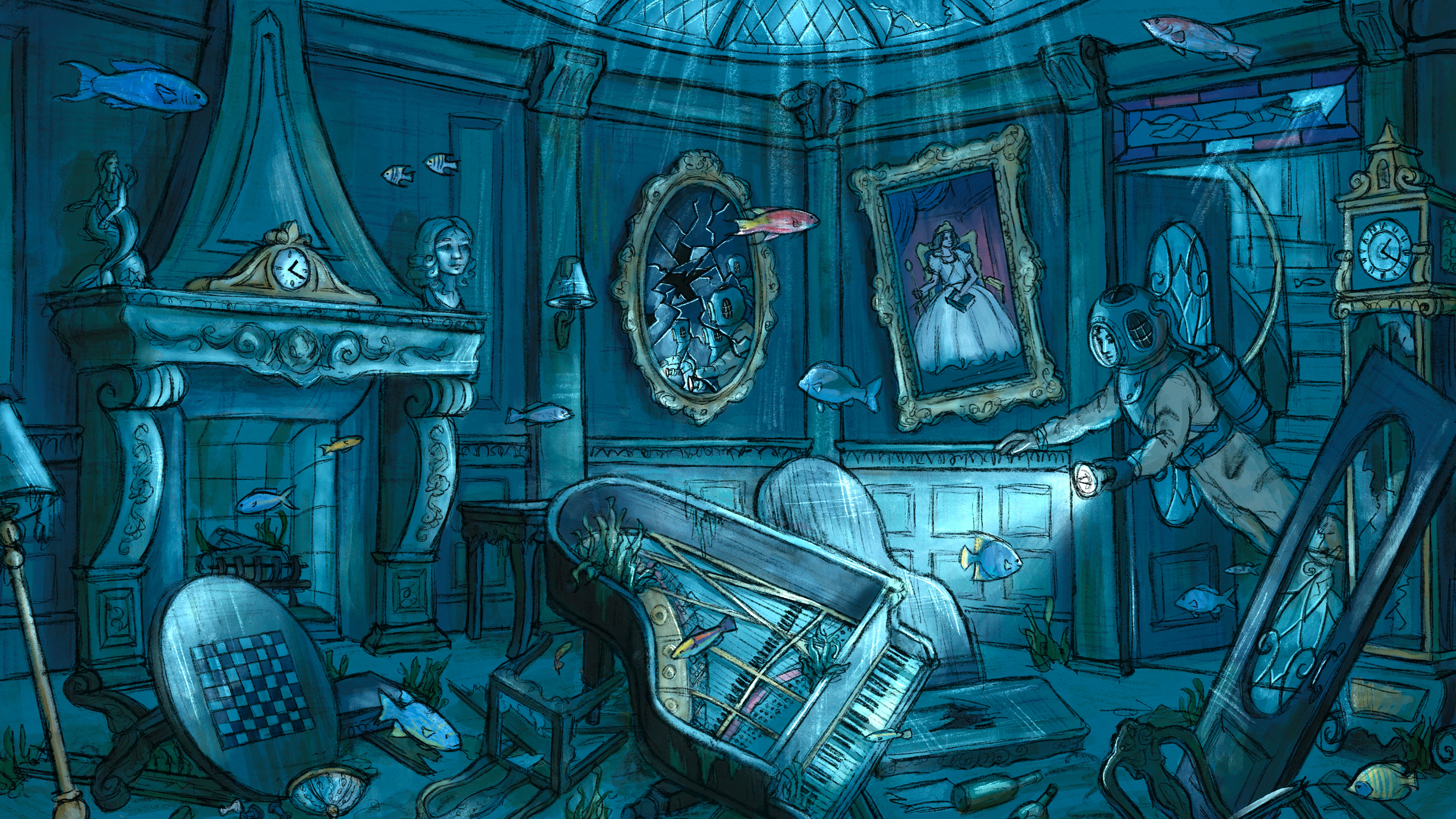 Exploring a shipwrecked ocean liner