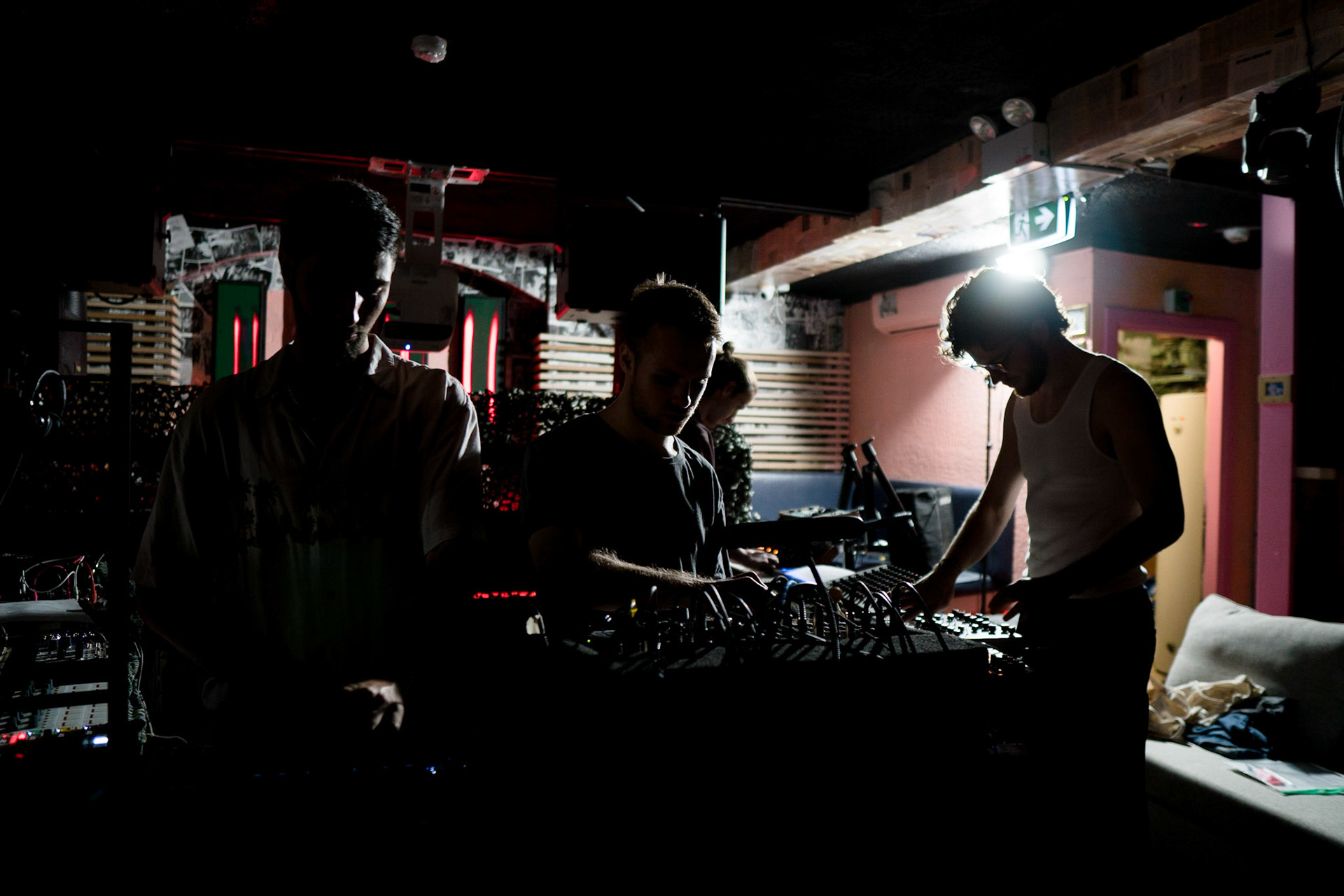Setting up before the show