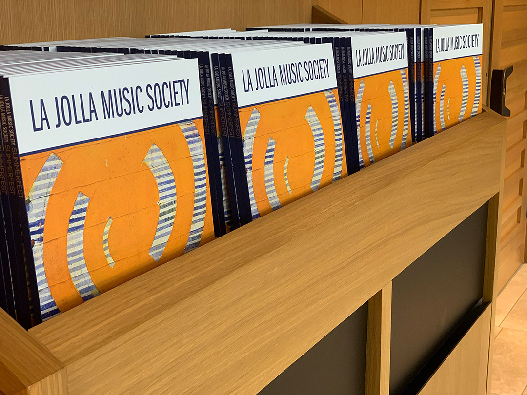 Program Book Covers in Concert Hall Lobby