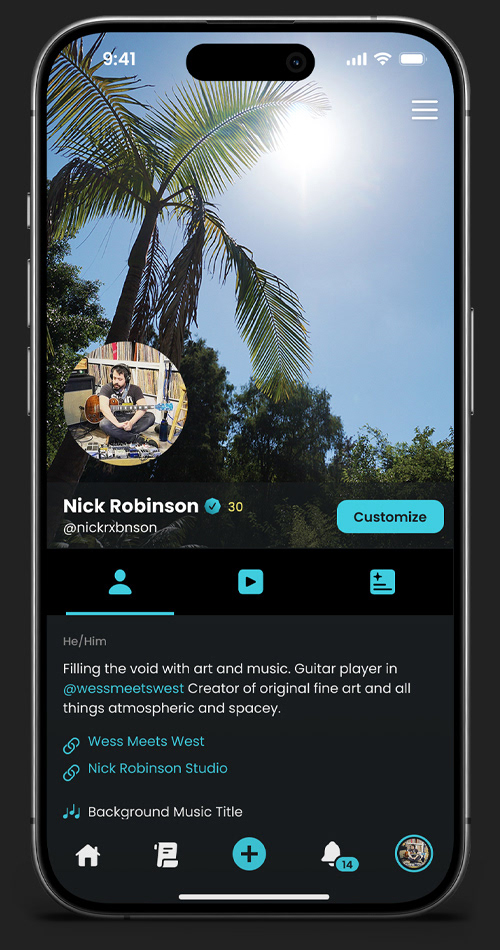 Customize your profile's colors and imagery