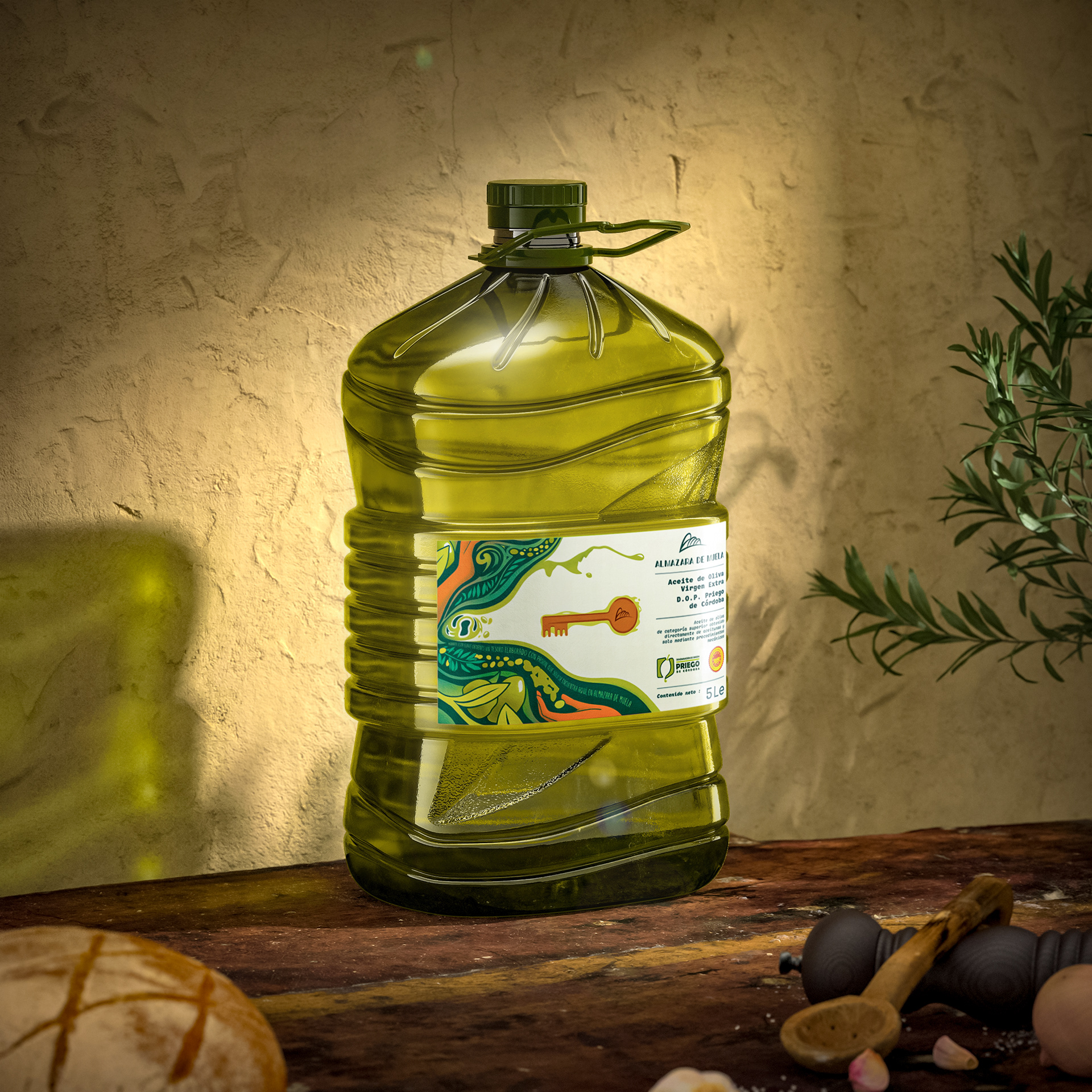 New bottle design for Almazara de Muela olive oil