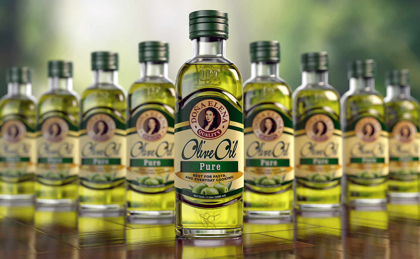 New glass bottle for the Doña Elena olive oil