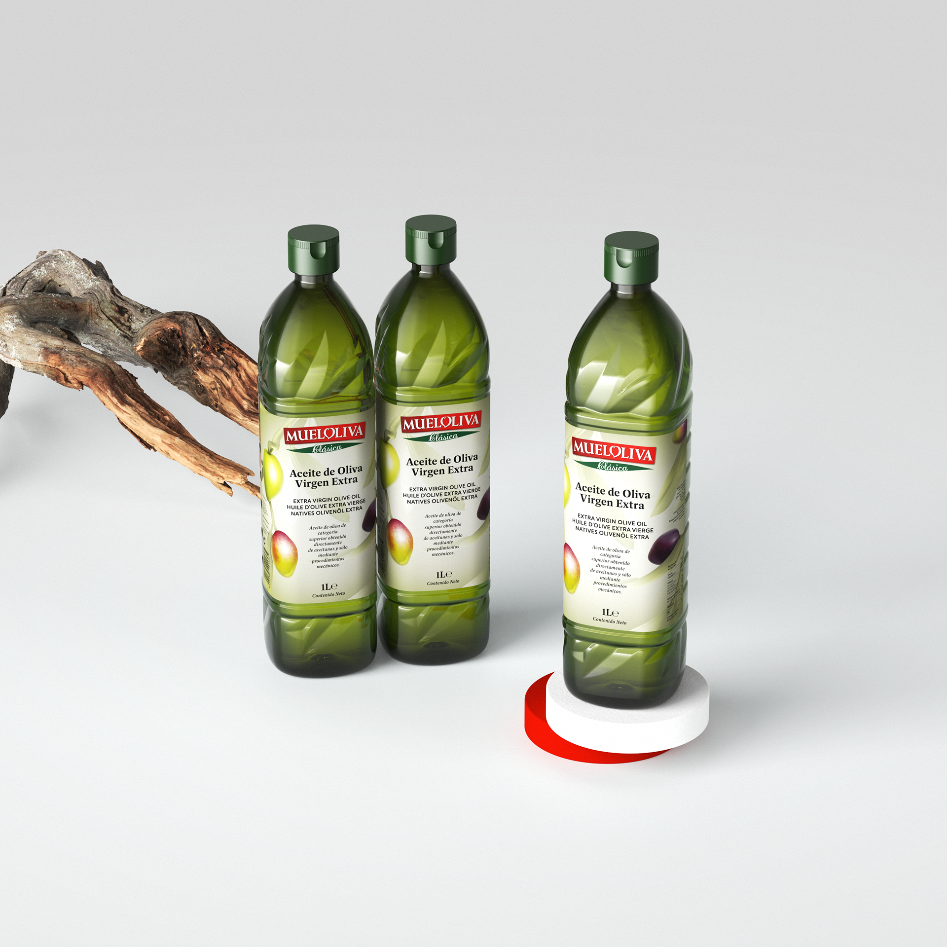New bottle and graphic design for Mueloliva Clásica