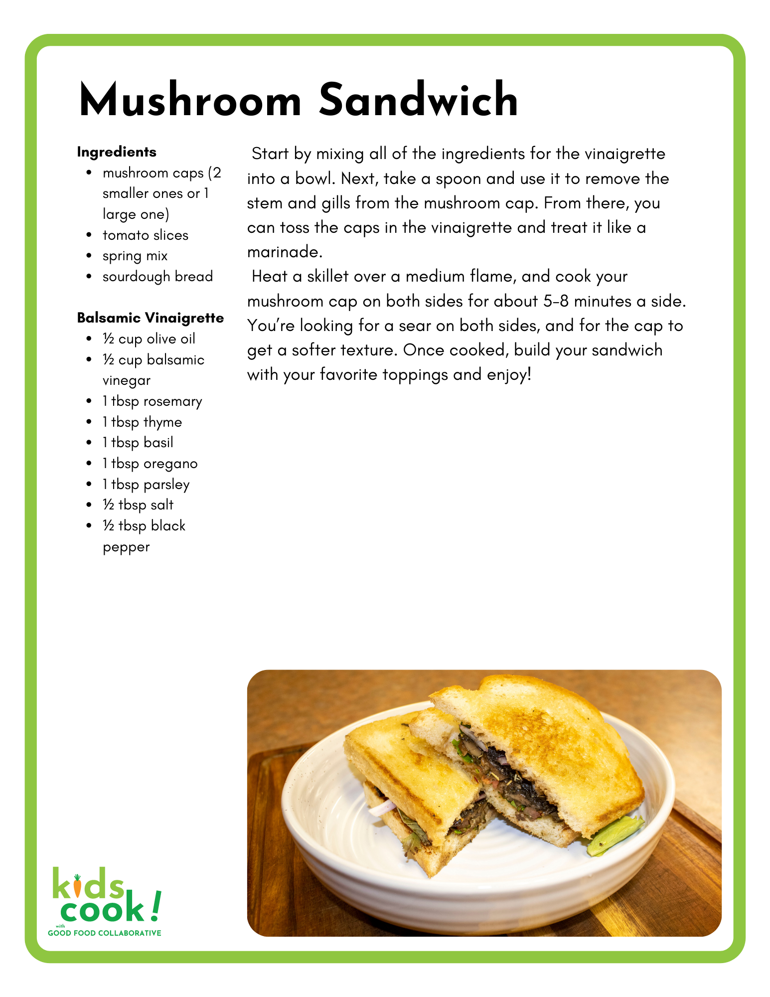 Mushroom Sandwich