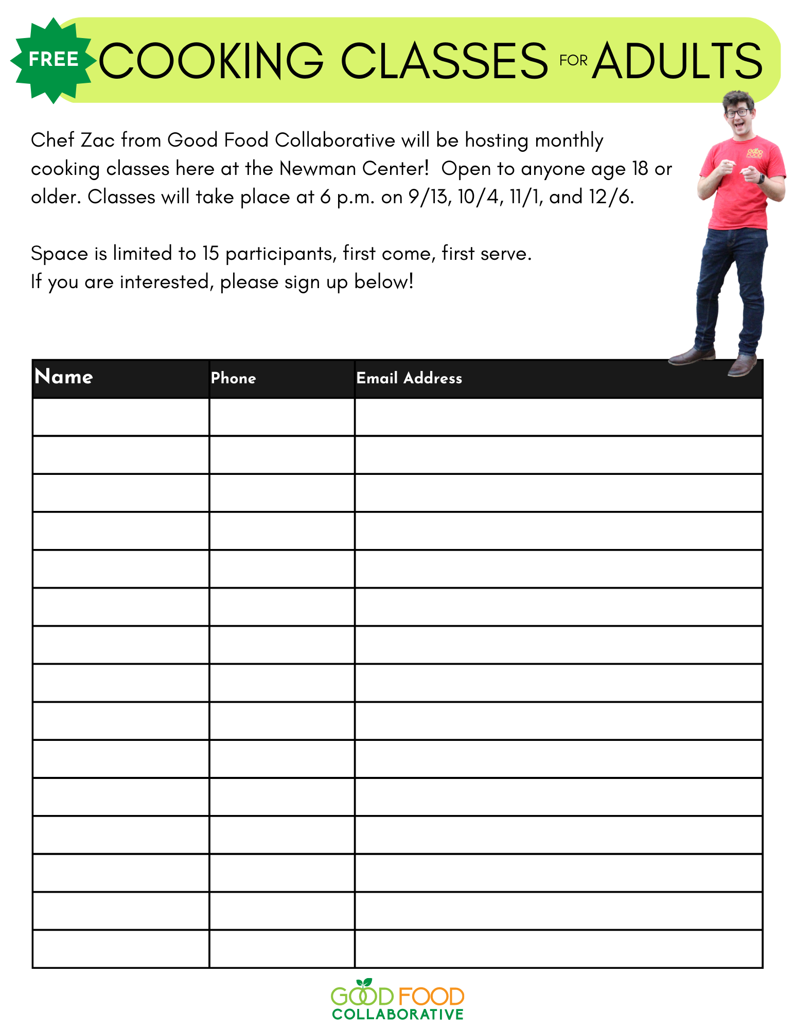 Cooking Class Poster