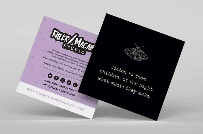 Give Away Insert Cards