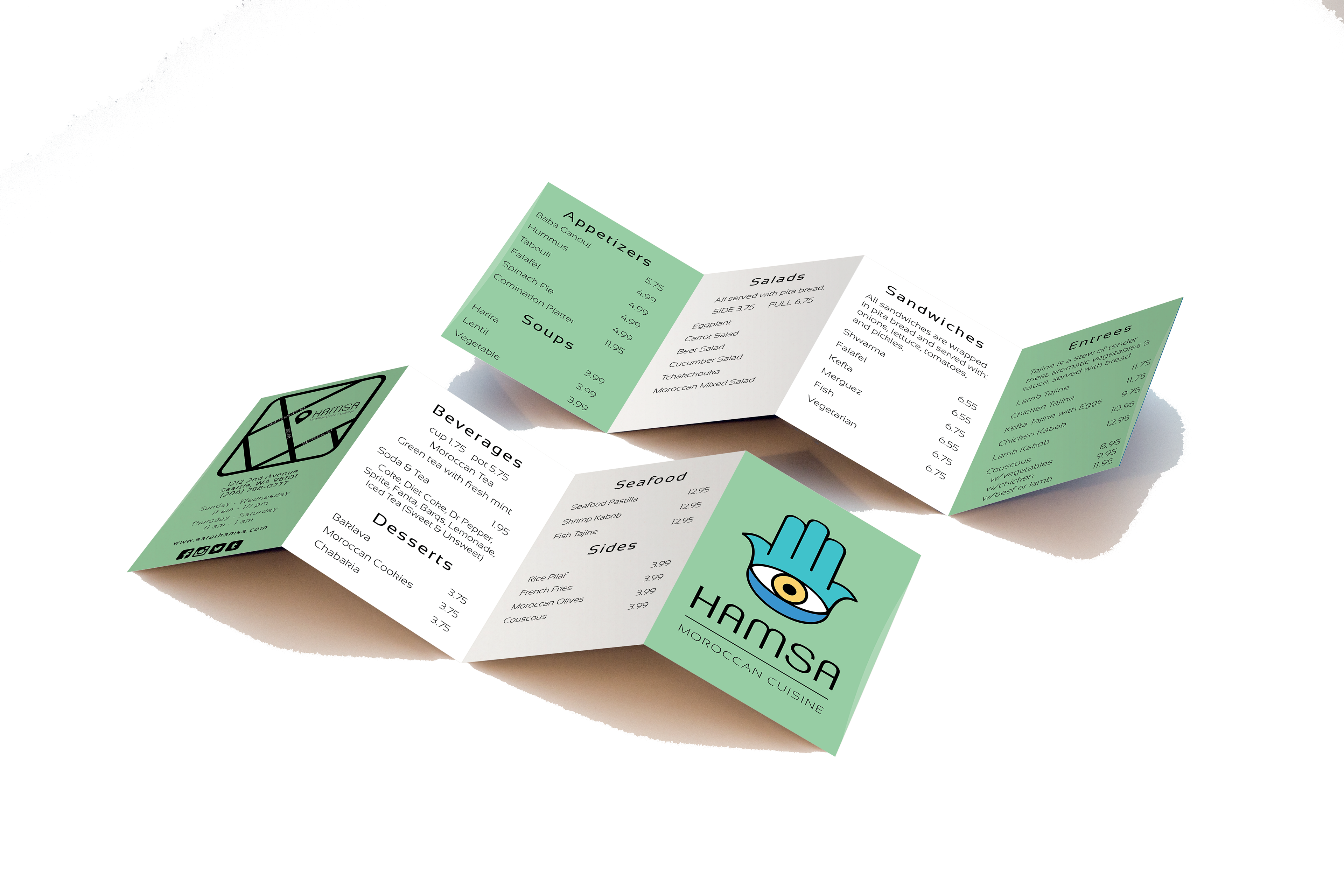 Gate Fold Menu Mockup