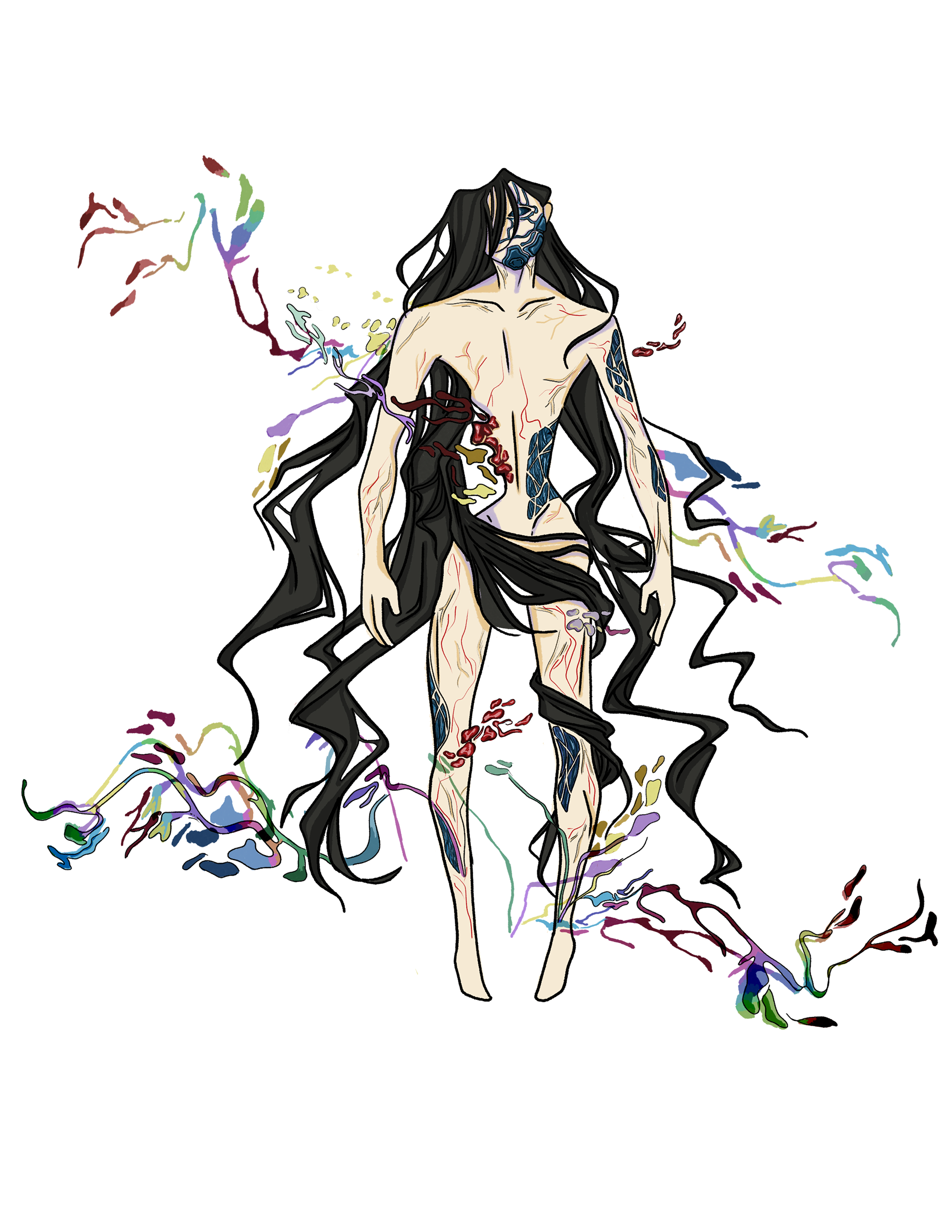 Character concept for a futuristic experiment gone wrong.