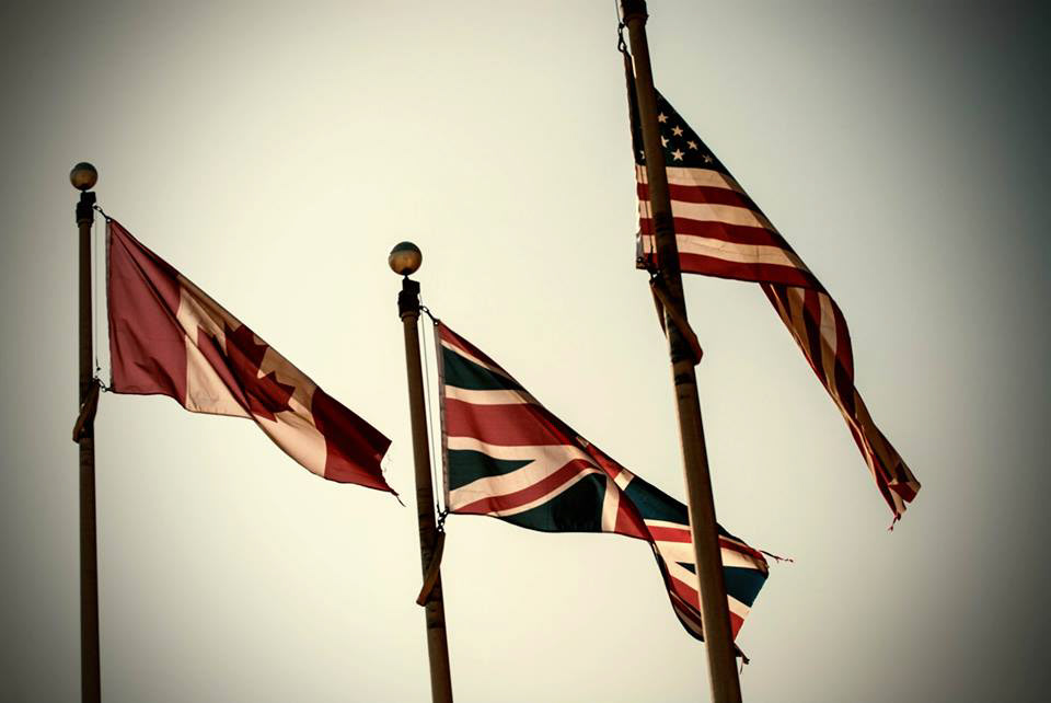 Three flags
