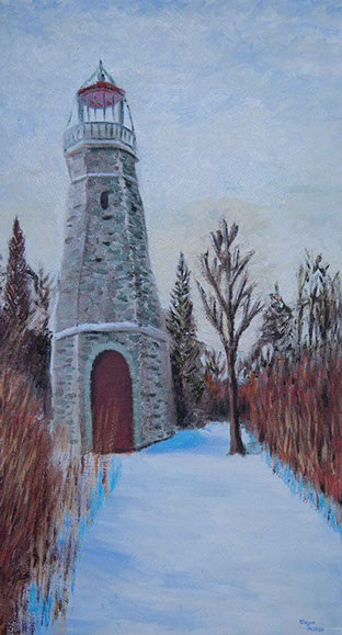 Lighthouse in winter