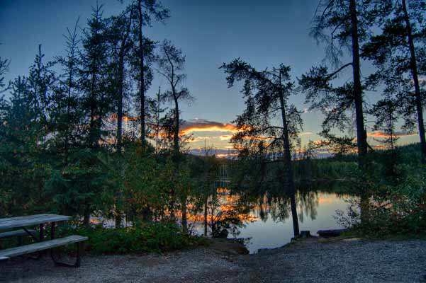 Evening at halfway lake