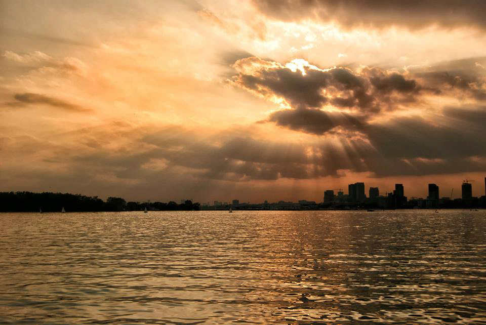 Sunset on the city