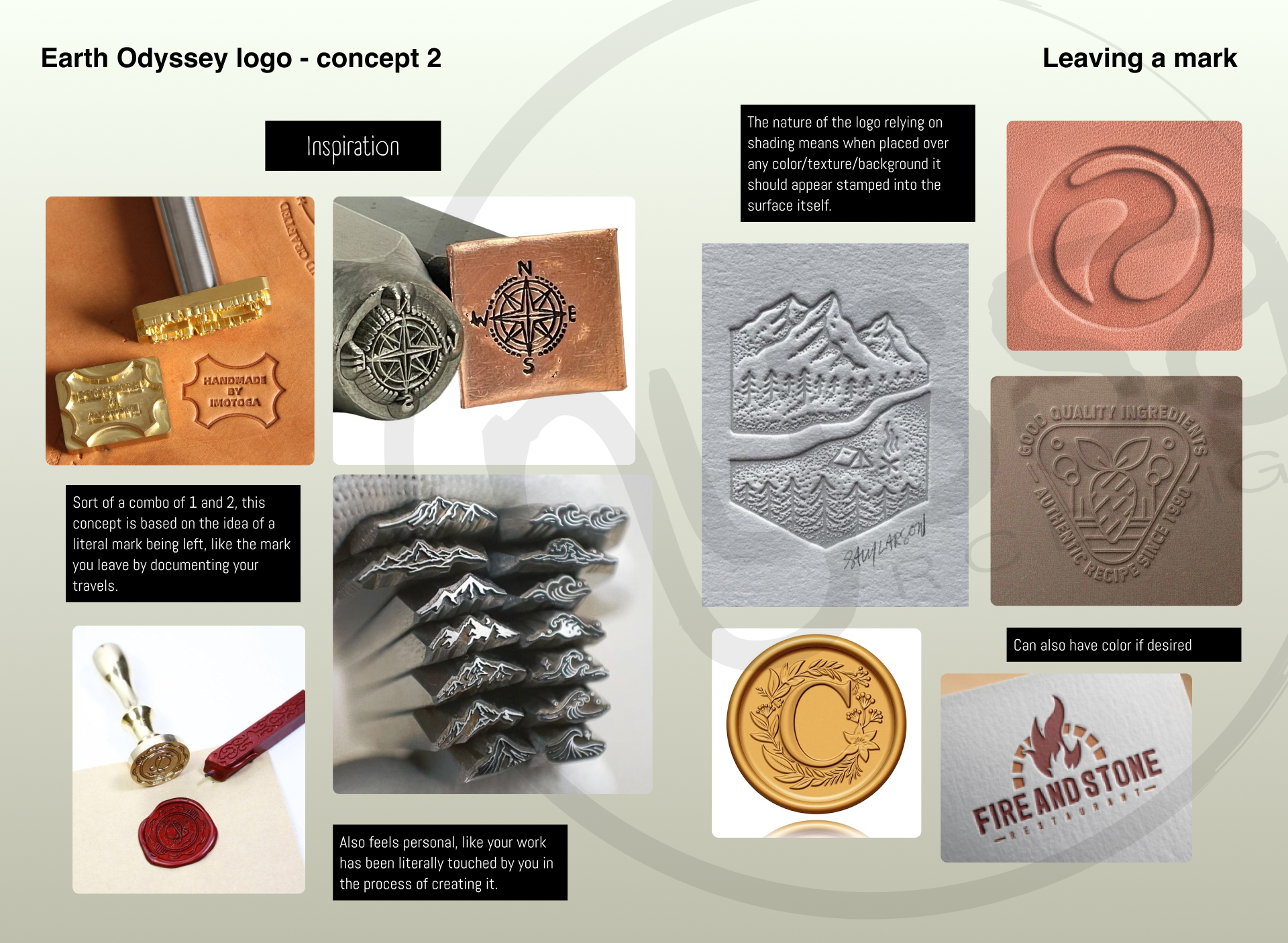 Concept 3 moodboard - Leaving a mark