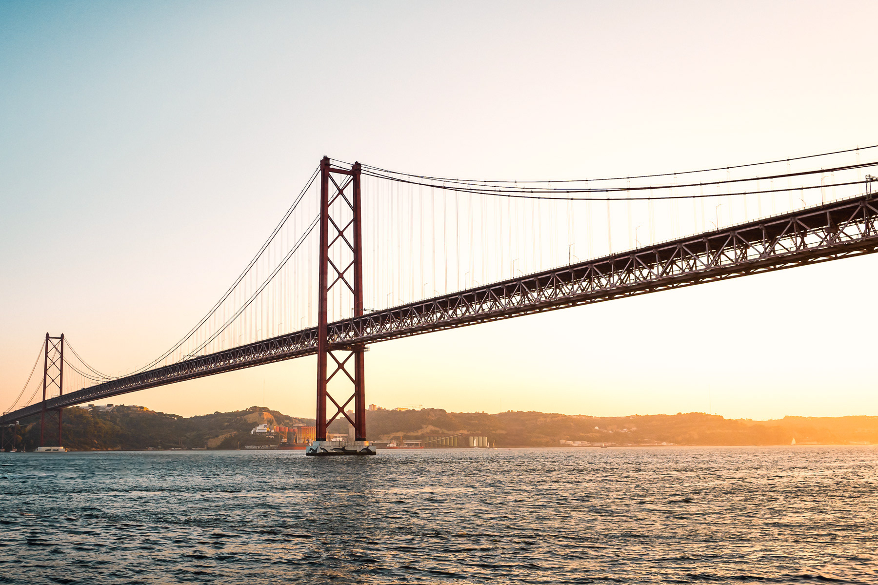 fotografia Santarém ponte rio sunset lisboa