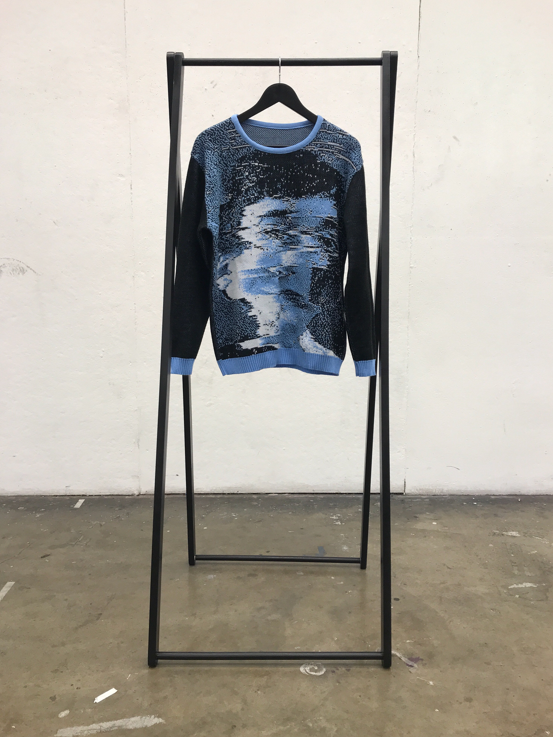 Society of Perpetual Strangers, custom knit sweater, 2019.