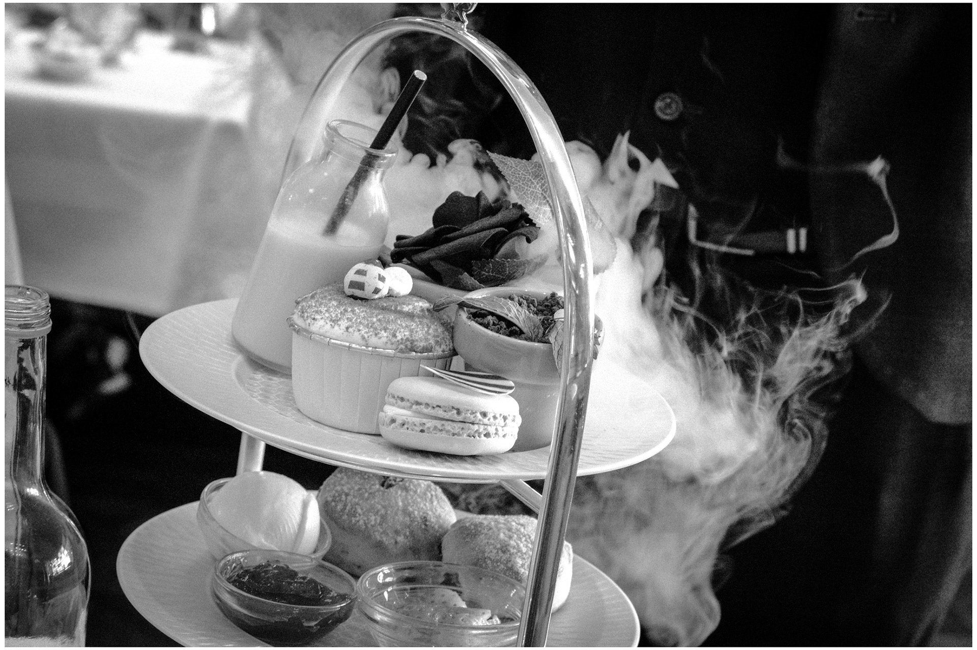 Unnecessarily dramatic afternoon tea.